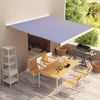 vidaXL Motorisierte Kassetten-Markise 350x250 cm Blau und Weiß 3052656 Bild 1