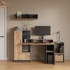 Livinity® Bücherregal Lorena, Anthrazit/Goldkraft Eiche, mit 2 Fächern, 1-tlg. Bild 2