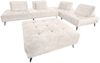 KAWOLA Sofa WIOLO Ecksofa velvet mit Hocker cremeweiß 80 x 350 x 350 cm Bild 3