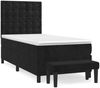 vidaXL Boxspringbett mit Matratze Schwarz 90x200 cm Samt 3138063 Bild 3