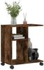 vidaXL Beistelltisch mit Rollen Räuchereiche 50x30x55 cm Holzwerkstoff 840573 Bild 4