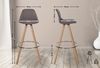 CLP Barhocker Corbin Stoff Rund,taupe natura Bild 2