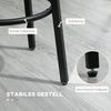 Barhocker Set 2er Industrial Stil Stahl schwarz Holzoptik Sitz Fußstütze für 89-99cm Theke Bild 3