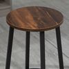 Barhocker Set 2er Industrial Stil Stahl schwarz Holzoptik Sitz Fußstütze für 89-99cm Theke Bild 5