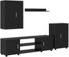 vidaXL TV-Schrankset Schwarz Eichen-Optik Holzwerkstoff 3397897 Bild 2