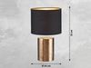 Fischer & Honsel 50657 Tischleuchte Bronz 35cm bronzefarben Chintz schwarz E14 Bild 4
