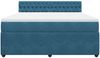 vidaXL Boxspringbett mit Matratze Blau 180x200 cm Samt 3287816 Bild 3