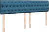 vidaXL Boxspringbett mit Matratze Blau 180x200 cm Samt 3287816 Bild 4