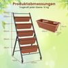 5 Etagen Vertikales Hochbeet mit Rollen Blumenbeet mit Pflanzkästen Blumenkasten Bild 2