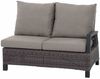 Corido Modul 2-Sitzer Gestell Alu matt-anthrazit, Gardino®-Geflecht charcoal grey, mit Sitz- u. Rückenkissen taupe meliert Bild 1