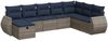 vidaXL 8-tlg. Garten-Sofagarnitur mit Kissen Grau Poly Rattan 3325637 Bild 2