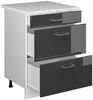 Unterschrank R-Line Anthrazit Hochglanz 60 cm mit Schubladen Vicco Bild 5