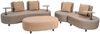 Gartenlounge-Set >Calidad< (4er-Set) 2 Sofas 212/135x78x89cm,Sessel Ø89x78,Hocker 122x40x70cm Bild 5
