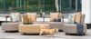 Gartenlounge-Set >Calidad< (4er-Set) 2 Sofas 212/135x78x89cm,Sessel Ø89x78,Hocker 122x40x70cm Bild 2