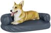 vidaXL Hundebett Ergonomisch Schaumstoff Kunstleder, Dunkelblau, 75x53 cm Bild 3
