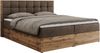 Boxspringbett mit Kopfteil und Topper, Polsterbett - ALBERO 1 - 200 x 200 cm - Braun Velvet - H4 Bild 5