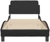 vidaXL Bettgestell "Dover" Schwarz 90x190 cm Kunstleder 373098 Bild 4