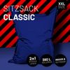 Lumaland 'Luxury' XXL-Sitzsack, Indoor & Outdoor, Schwarzblau, atmungsaktives und langlebiges Material, 380 l Bild 2