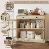 GarveeMore Sideboard Sideboard Küchenschrank Aufbewahrungsschrank mit Glastür Bild 3