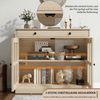 GarveeMore Sideboard Sideboard Küchenschrank Aufbewahrungsschrank mit Glastür Bild 4