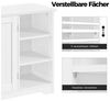 Yaheetech Waschbeckenschrank, mit offenen Ablagefächern, Einlegeboden verstellbar, Holz Weiß, 90 x 30 x 60 cm Bild 4