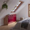 Küchenschrank für Dachschrägen R-Line Rot Hochglanz 140 cm 2er Set Vicco Bild 5