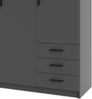 Spell Kleiderschrank Garderobe 3 trg. Schubladen matt grau Schlafzimmer Schrank Bild 5