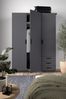 Spell Kleiderschrank Garderobe 3 trg. Schubladen matt grau Schlafzimmer Schrank Bild 2