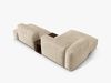 Micadoni Ecksofa Martina 2-Sitzer mit Couchtisch Links Samt Helles Beige Bild 4