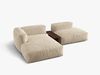 Micadoni Ecksofa Martina 2-Sitzer mit Couchtisch Links Samt Helles Beige Bild 3