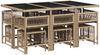 vidaXL 11-tlg. Garten-Essgruppe mit Kissen Beige Poly Rattan 3211510 Bild 3