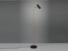 LED Stehlampe in Messing & Schwarz matt, Spot schwenkbar, Höhe 151cm Bild 3