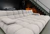 KAWOLA Big Sofa VIVIEN Feincord silber 85 x 178 x 296 cm Bild 5