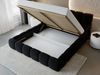 GrainGold Polsterbett mit Bettkästen MODO, Modern Bett mit Kopfteil - 160x200 cm, Schwarz (1x Bett) Bild 2
