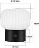 ZMH Kabellose LED Nachttischlampe Weiß Dimmbar Touch Akku Aufladbar USB IP44 Wasserdicht Rund Glas Für Schlafzimmer Badezimmer Bild 2