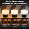 ZMH Kabellose LED Nachttischlampe Weiß Dimmbar Touch Akku Aufladbar USB IP44 Wasserdicht Rund Glas Für Schlafzimmer Badezimmer Bild 5