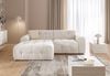 luma-home Modernes Ecksofa mit Ottomane links, markante Steppungen, Chenille in Beige, 234 x 161 x 79 cm Bild 2