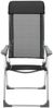 vidaXL Klappbare Campingstühle 2 Stk. Aluminium Schwarz 44305 Bild 4