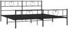 vidaXL Bettgestell mit Kopf- und Fußteil, Metall, Schwarz, 193x203 cm Bild 4