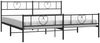 vidaXL Bettgestell mit Kopf- und Fußteil, Metall, Schwarz, 193x203 cm Bild 3