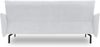 DOMO. collection Sofa 700 003, 2-Sitzer Liege, Rechteckig, Schlaffunktion, Füße mit Filzgleitern, 2er Couch, Polstergarnitur, 234 x 95 x 102 cm (BxTxH), silber Bild 5