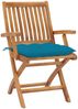 vidaXL Klappbare Gartenstühle mit Kissen 8 Stk. Massivholz Teak 3072796 Bild 2