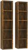 vidaXL CD-Regale 2 Stk. Räuchereiche 21x16x93,5 cm Holzwerkstoff 815318 Bild 2