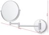 tesa Schminkspiegel schwenkbarer Kosmetikspiegel Visioon - selbstklebend und doppelseitig (Komplett-Set, 1-St, Inkl. Powerkit Montagezubehör - enthält Klebelösung und Adapter), 5-fache Vergrößerung - Wandmontage ohne Bohren - 30 x 48 cm - Silber Bild 4