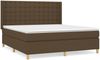 vidaXL Boxspringbett mit Matratze Dunkelbraun 180x200 cm Stoff 3132332 Bild 2