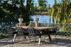 Gartentisch >Toronto< in Teakoptik-natur / Aluminium Schwarz - 220x74x100 (BxHxT) Bild 2