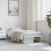 vidaXL Bettgestell mit Kopfteil Metall Weiß 90x190 cm 353578 Bild 4