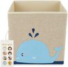 Praktische Spielzeugbox fürs Kinderzimmer, Wal, natur, 33 x 33 x 33 cm, von Bieco Bild 2