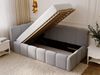 GRAINGOLD Cloud One Jugendbett 90x200, Einzelbett mit Bettkasten, mit Lattenrost, Velour-Stoff, Links, Grau Bild 5