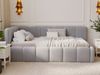GRAINGOLD Cloud One Jugendbett 90x200, Einzelbett mit Bettkasten, mit Lattenrost, Velour-Stoff, Links, Grau Bild 4